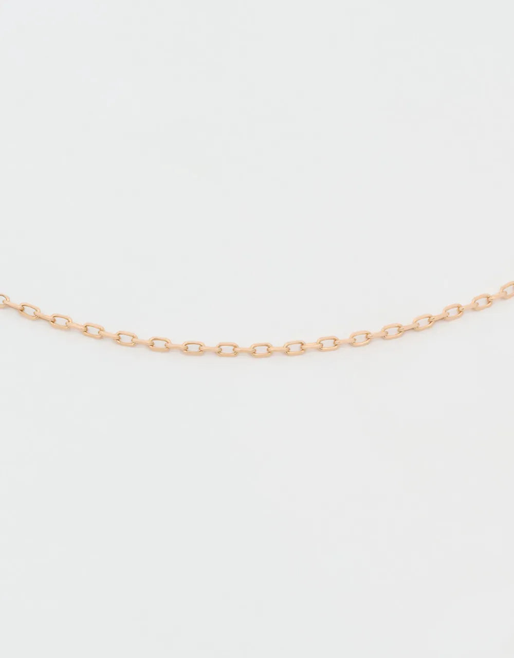 Cadena delgada graduable de 45 cm en oro rojo de 18k
