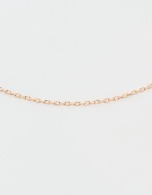 Cadena delgada graduable de 45 cm en oro rojo de 18k