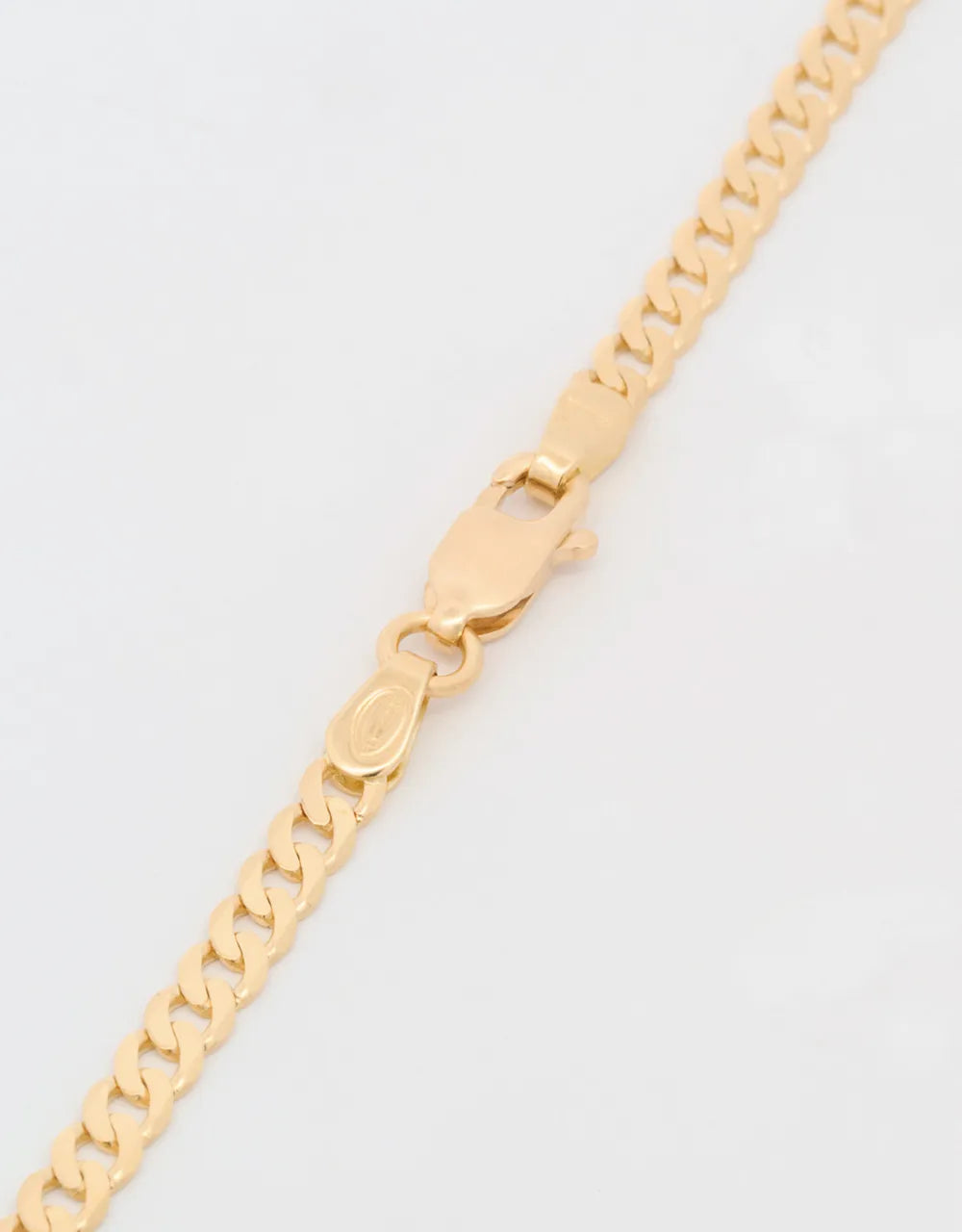 Cadena delgada de eslabones de 60 cm en oro amarillo de 18k