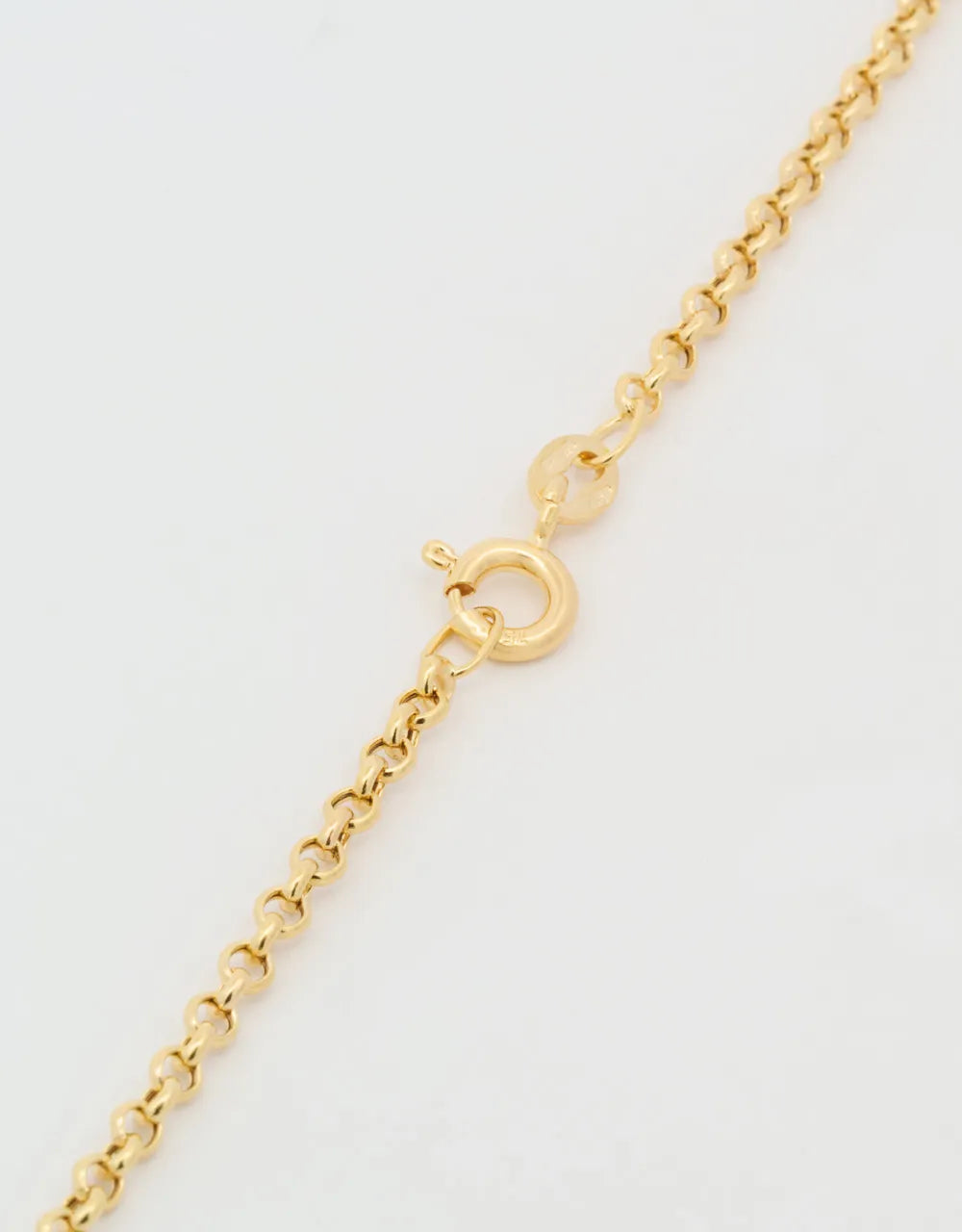 Cadena de argollas delgada de 42 cm en oro amarillo de 18k