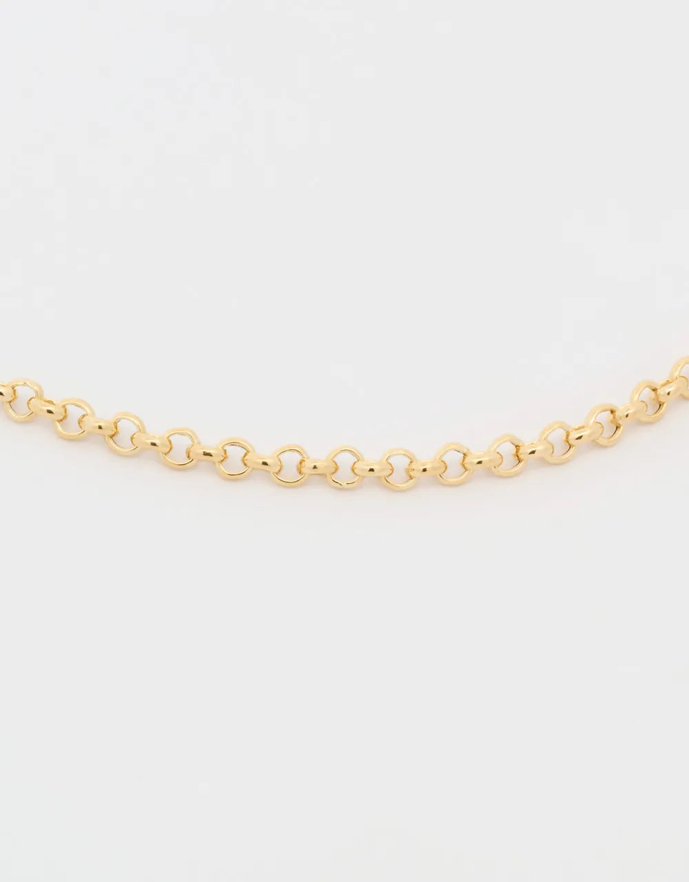 Cadena de argollas delgada de 42 cm en oro amarillo de 18k
