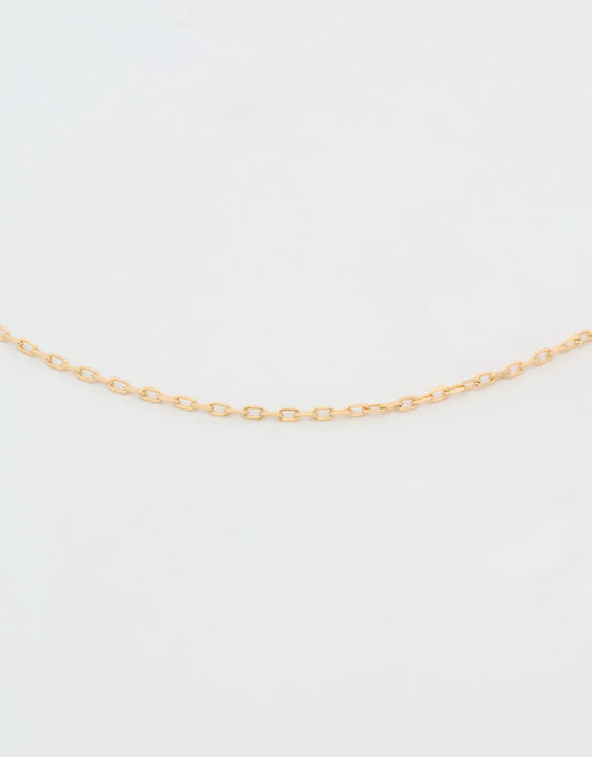 Cadena delgada graduable de 45 cm en oro amarillo de 18k
