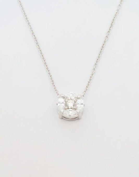 Gargantilla de diamantes de 0.67 quilates oro blanco de 18k
