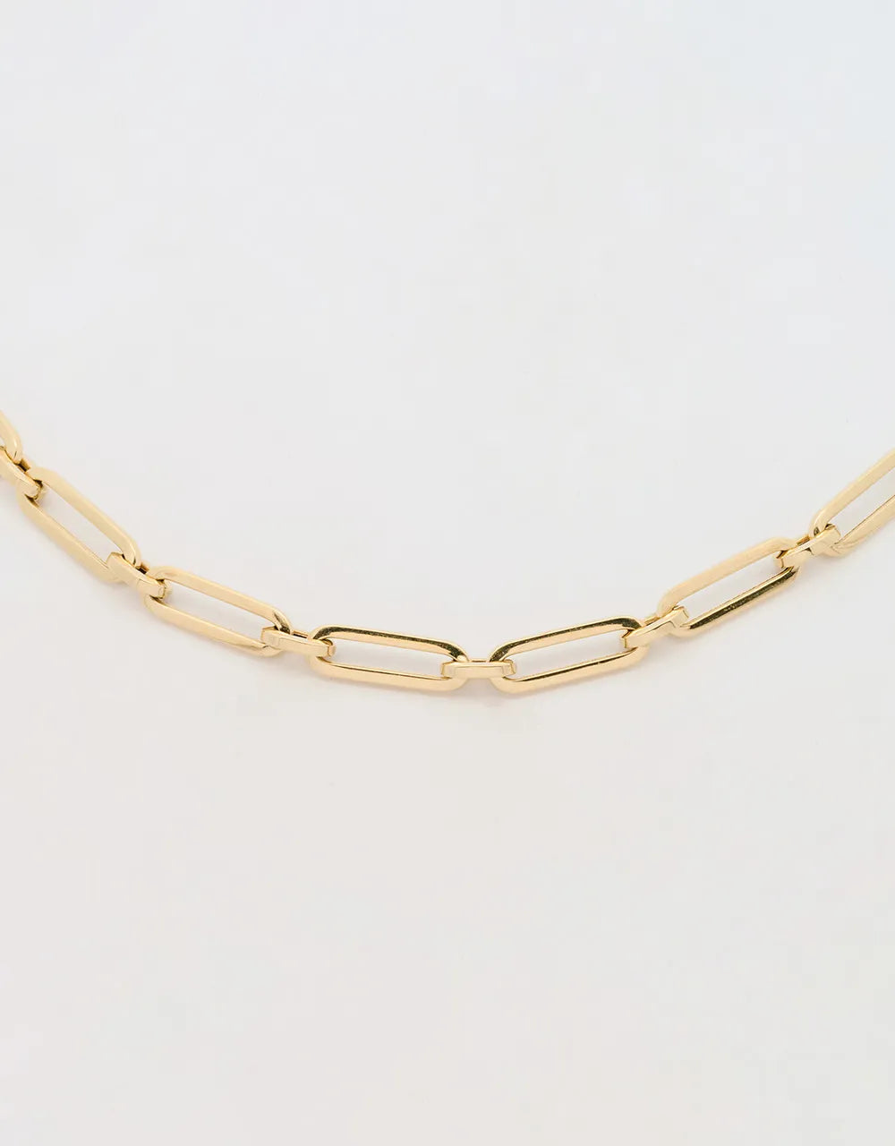 Gargantilla de eslabones liso de 45cm en oro amarillo 18k