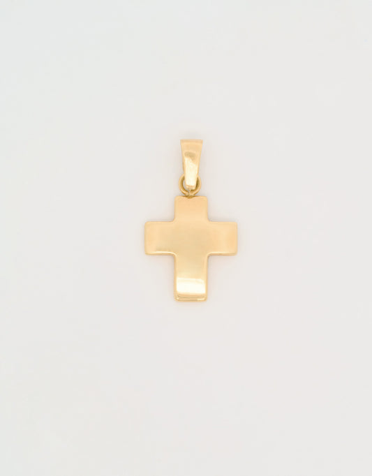 Dije de cruz en oro amarillo 18k