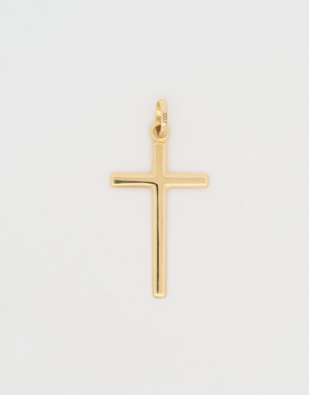 Dije de cruz delgada en oro amarillo 18k