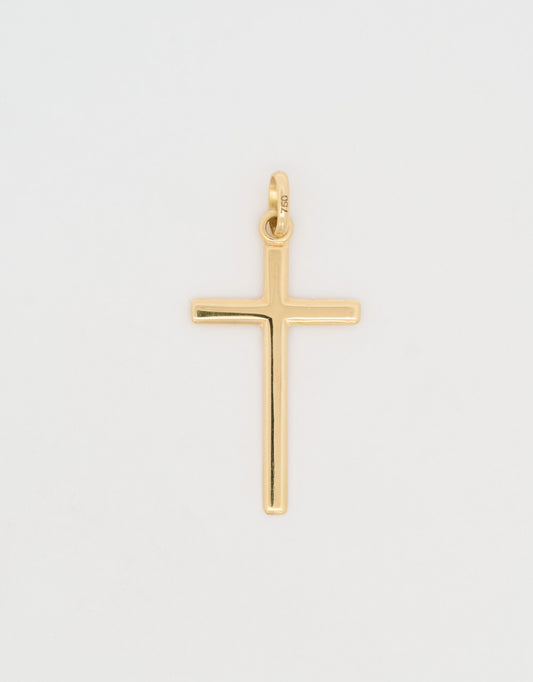 Dije de cruz delgada en oro amarillo 18k