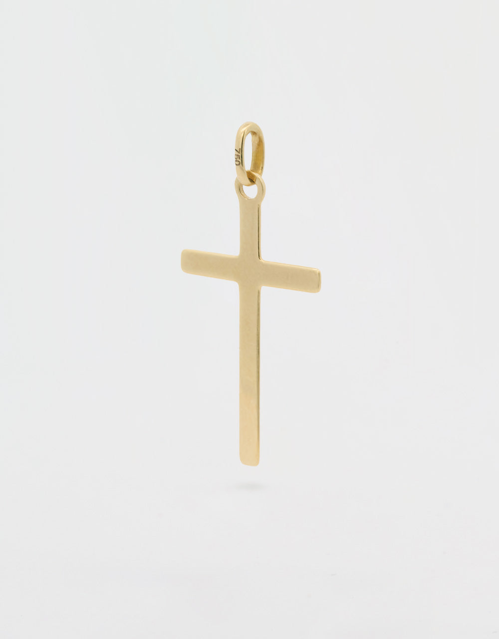 Dije de cruz delgada en oro amarillo 18k