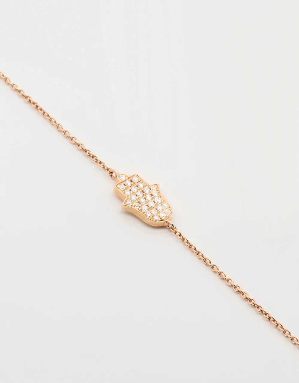 Pulsera Jamsa de diamantes en oro rojo de 18k