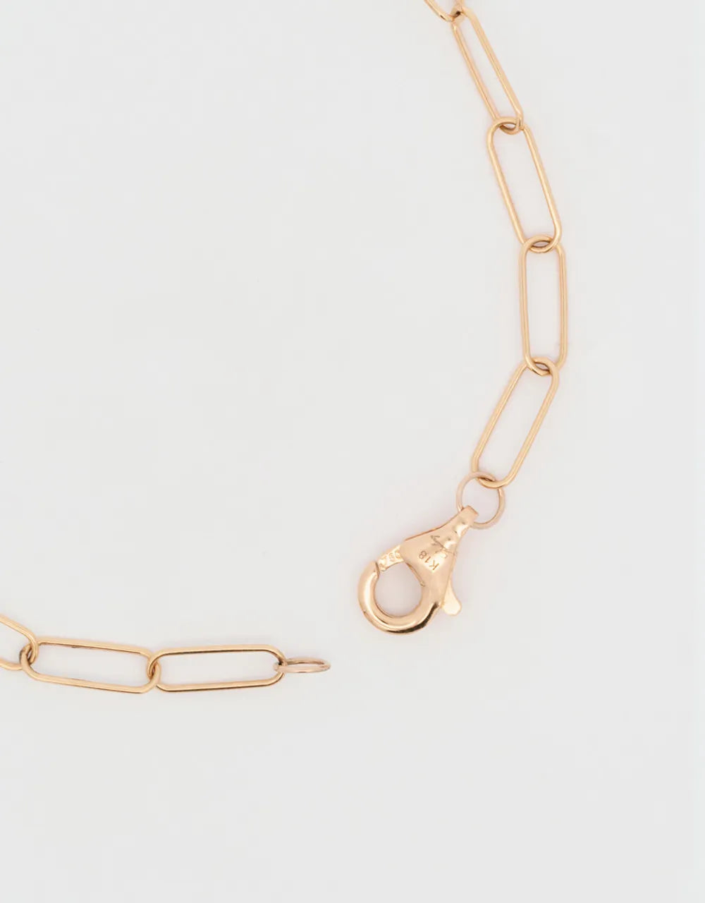 Pulsera eslabones oval de diamantes en oro rojo de 18k
