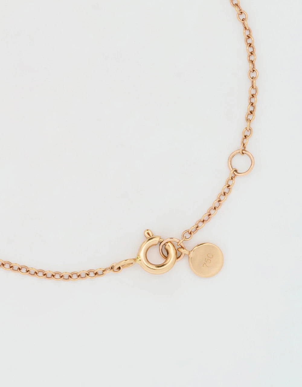 Pulsera símbolo paz de diamantes en oro rojo de 18k