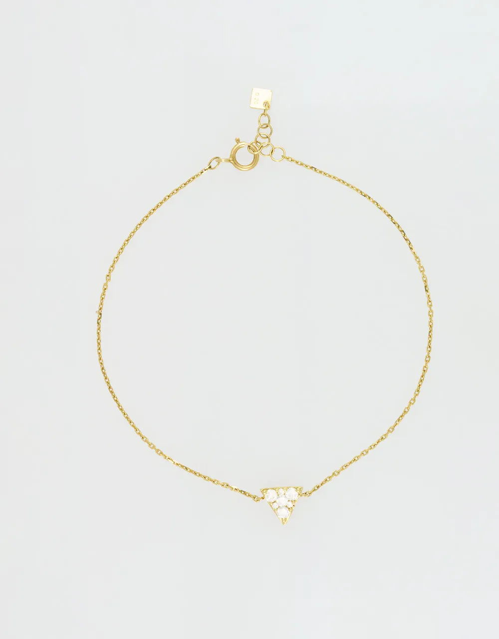 Pulsera triángulo de diamantes en oro amarillo de 18k