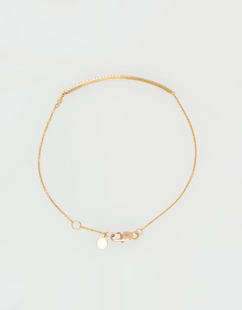 Pulsera esclava de diamantes en oro rojo de 18k