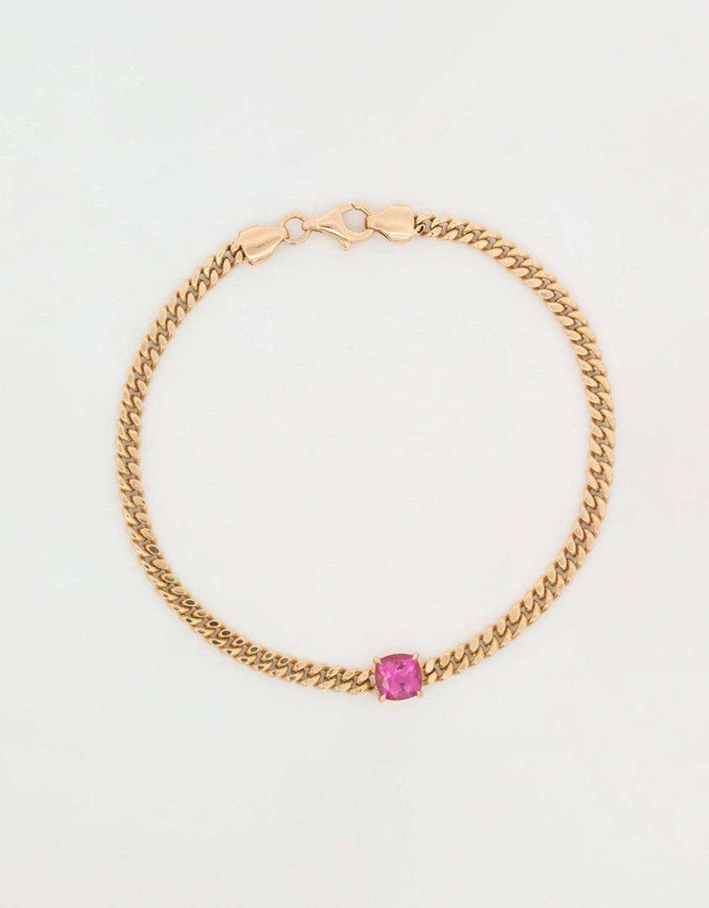 Pulsera de rubolite de 0.69 quilates en oro rojo de 18k
