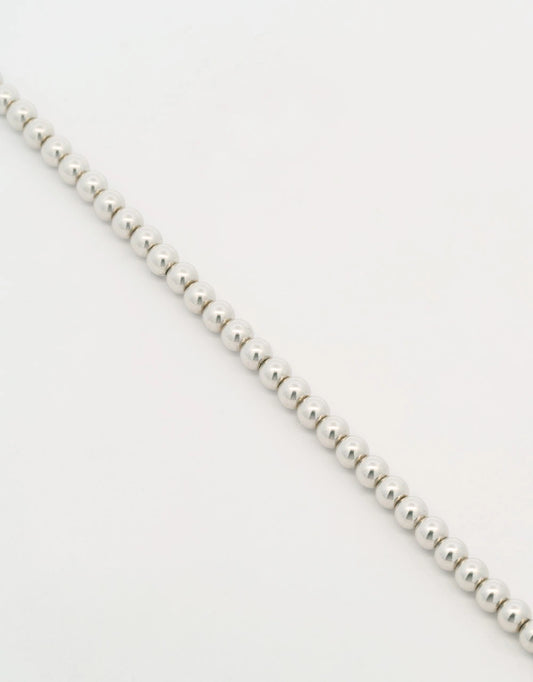 Pulsera de bolitas en oro blanco de 18k