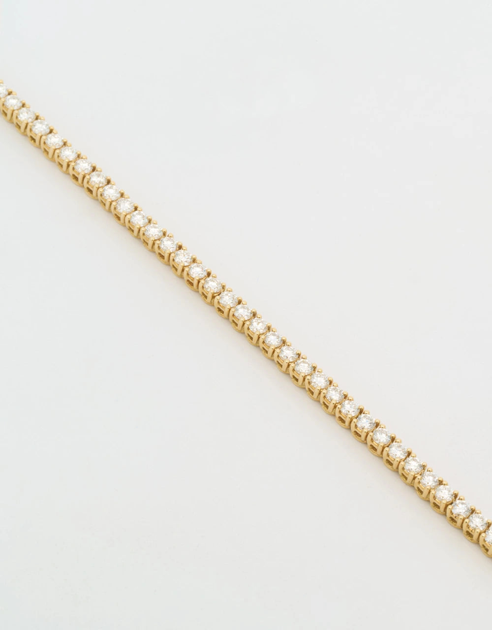 Pulsera sin fin de diamantes en oro amarillo de 18k