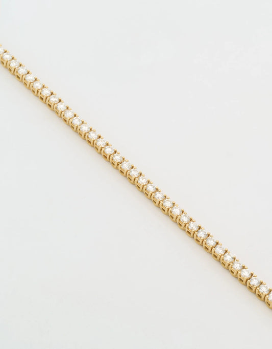 Pulsera sin fin de diamantes en oro amarillo de 18k