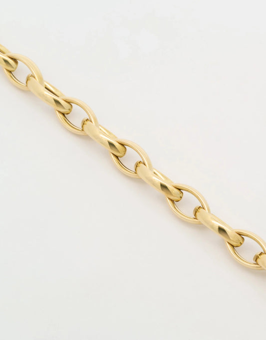 Pulsera de eslabones en oro amarillo de 18k