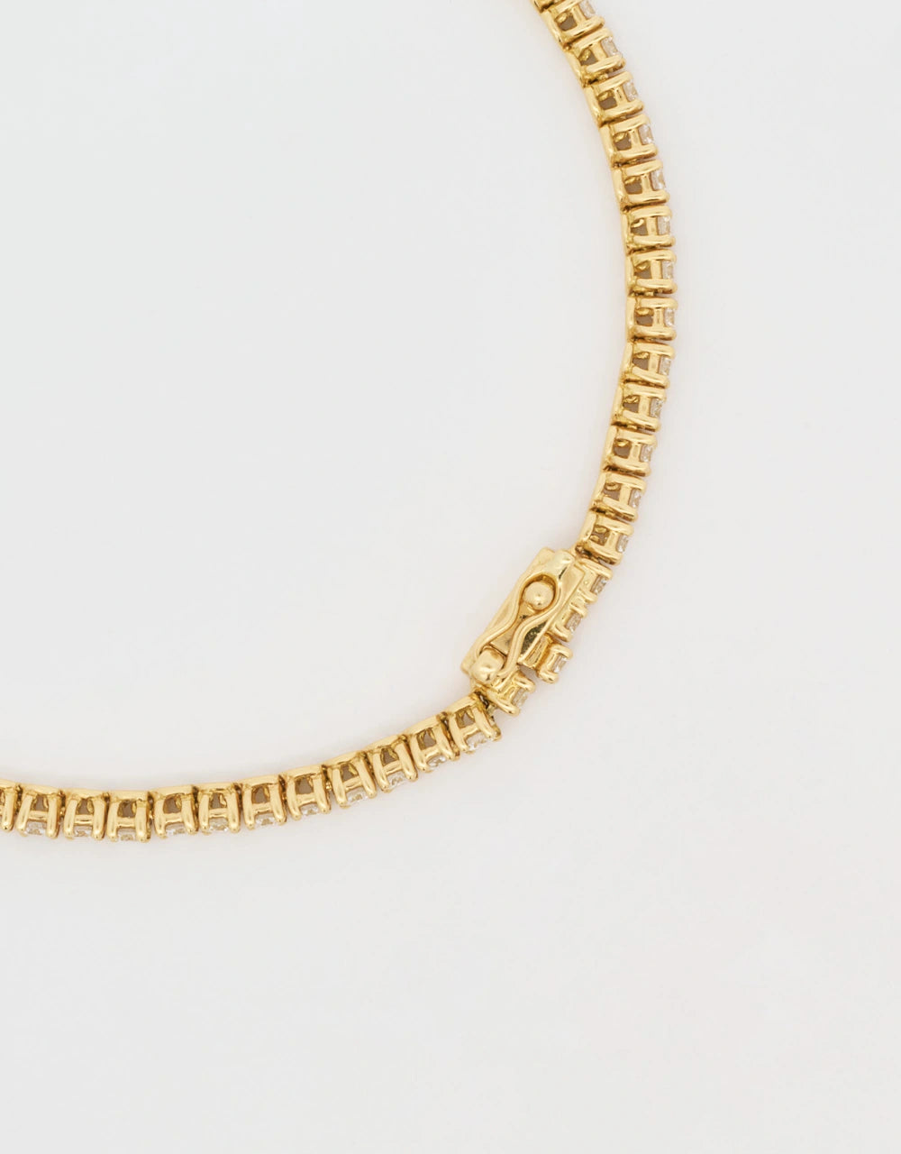 Pulsera sin fin de diamantes en oro amarillo de 18k