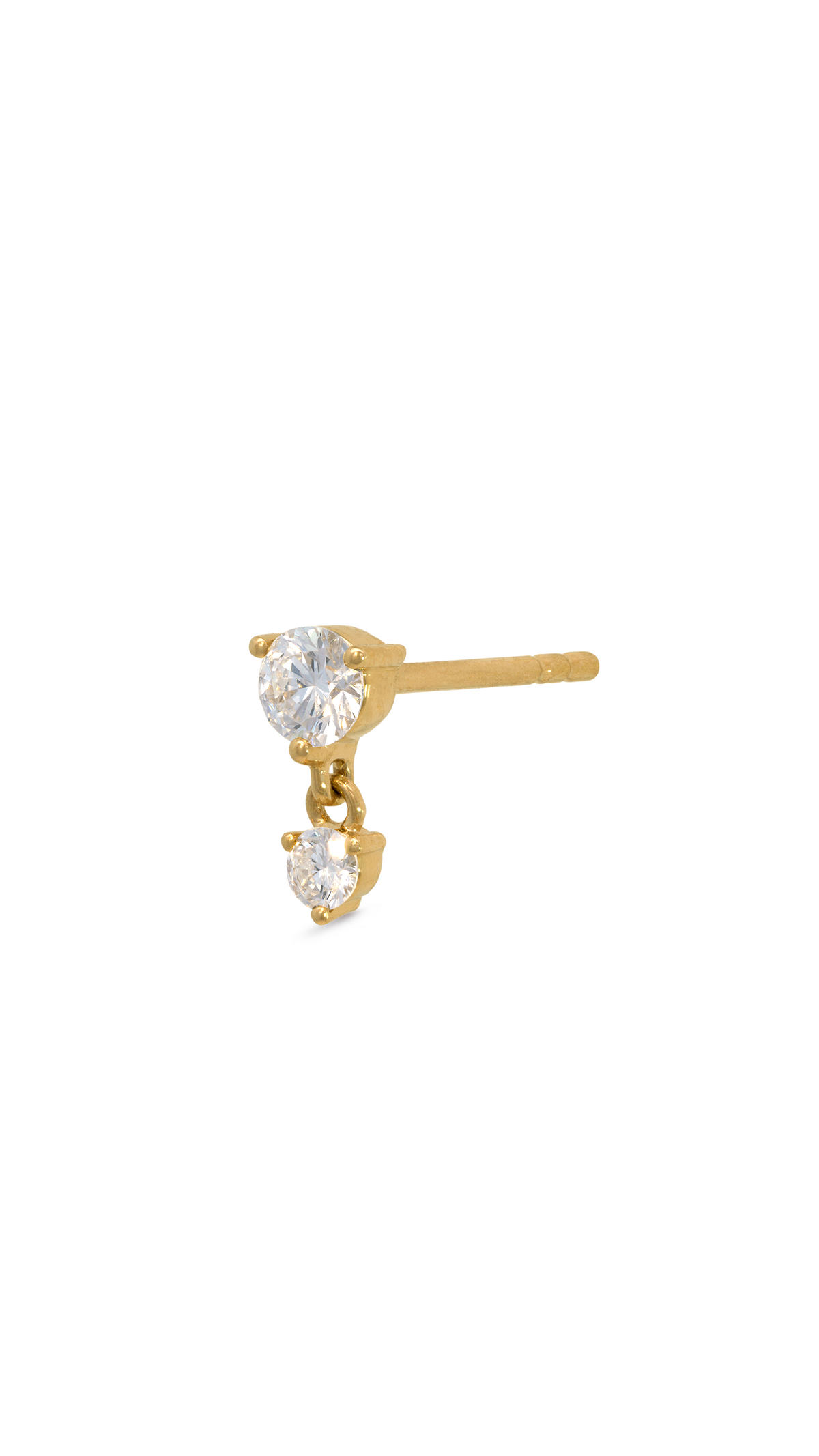 Topo de 2 Diamantes Hearts and Arrows en Oro Amarillo