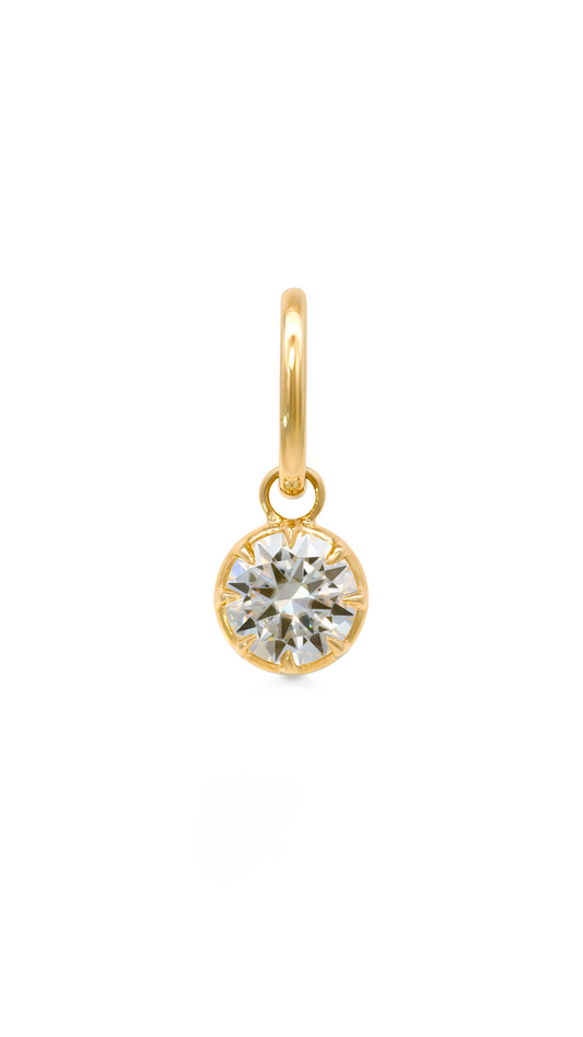 Arete Moissanita en Oro Amarillo