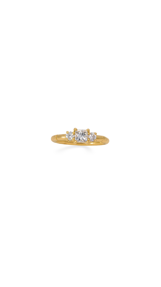 Candonga Mini Diamante Princess  en Oro Amarillo