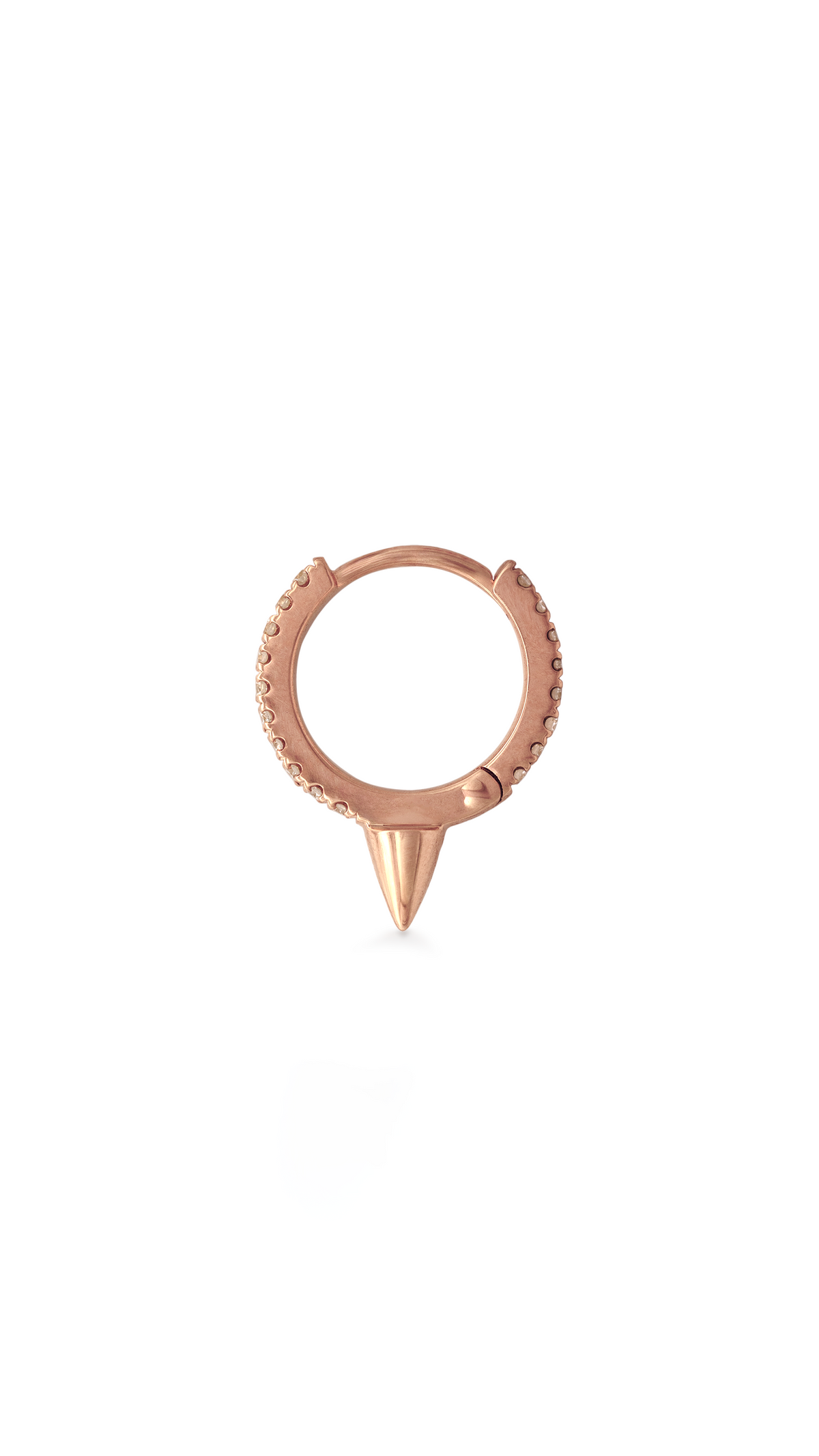 Candonga Diamante Punta en Oro Rosa