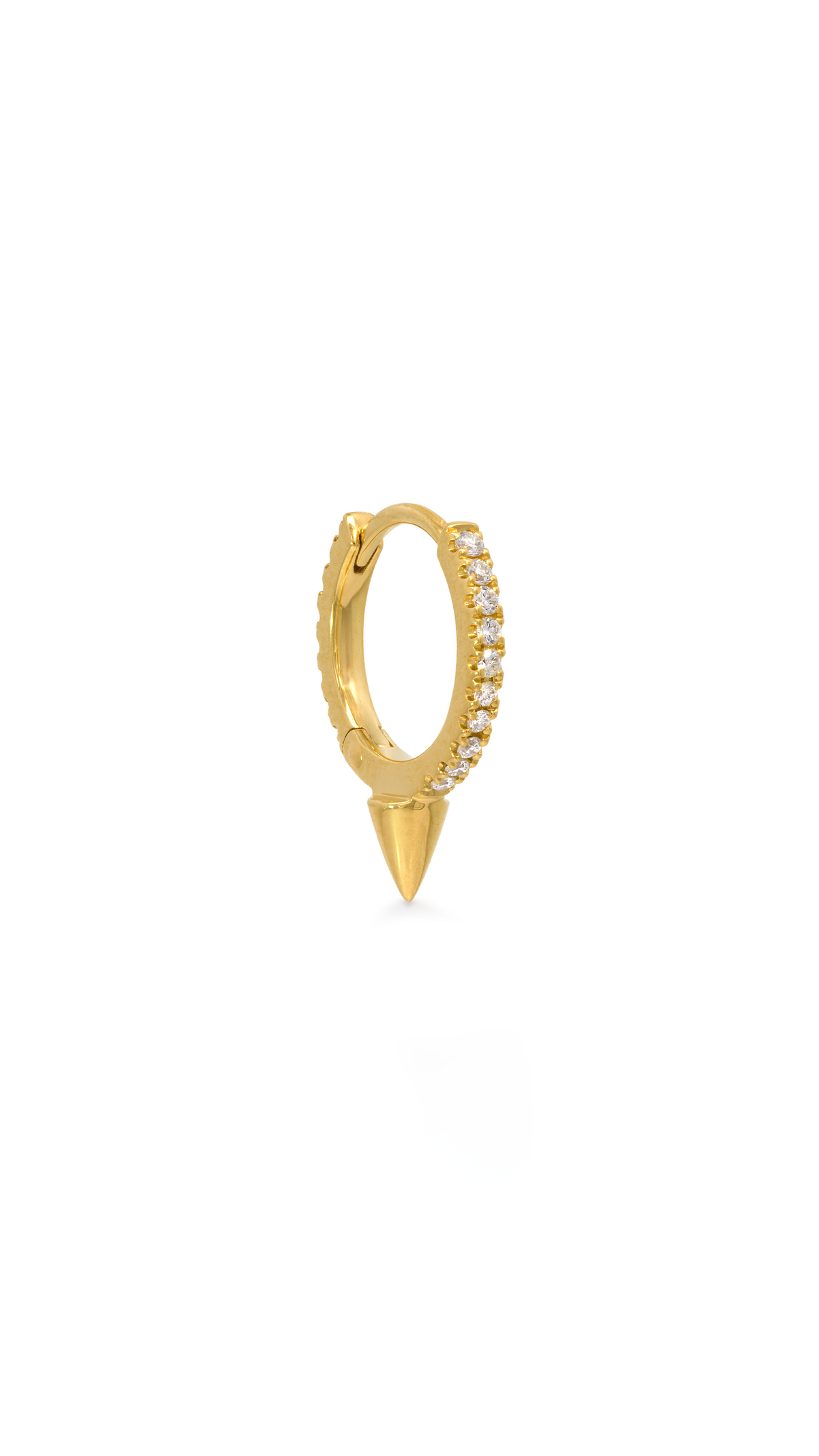 Candonga Diamante Punta en Oro Amarillo