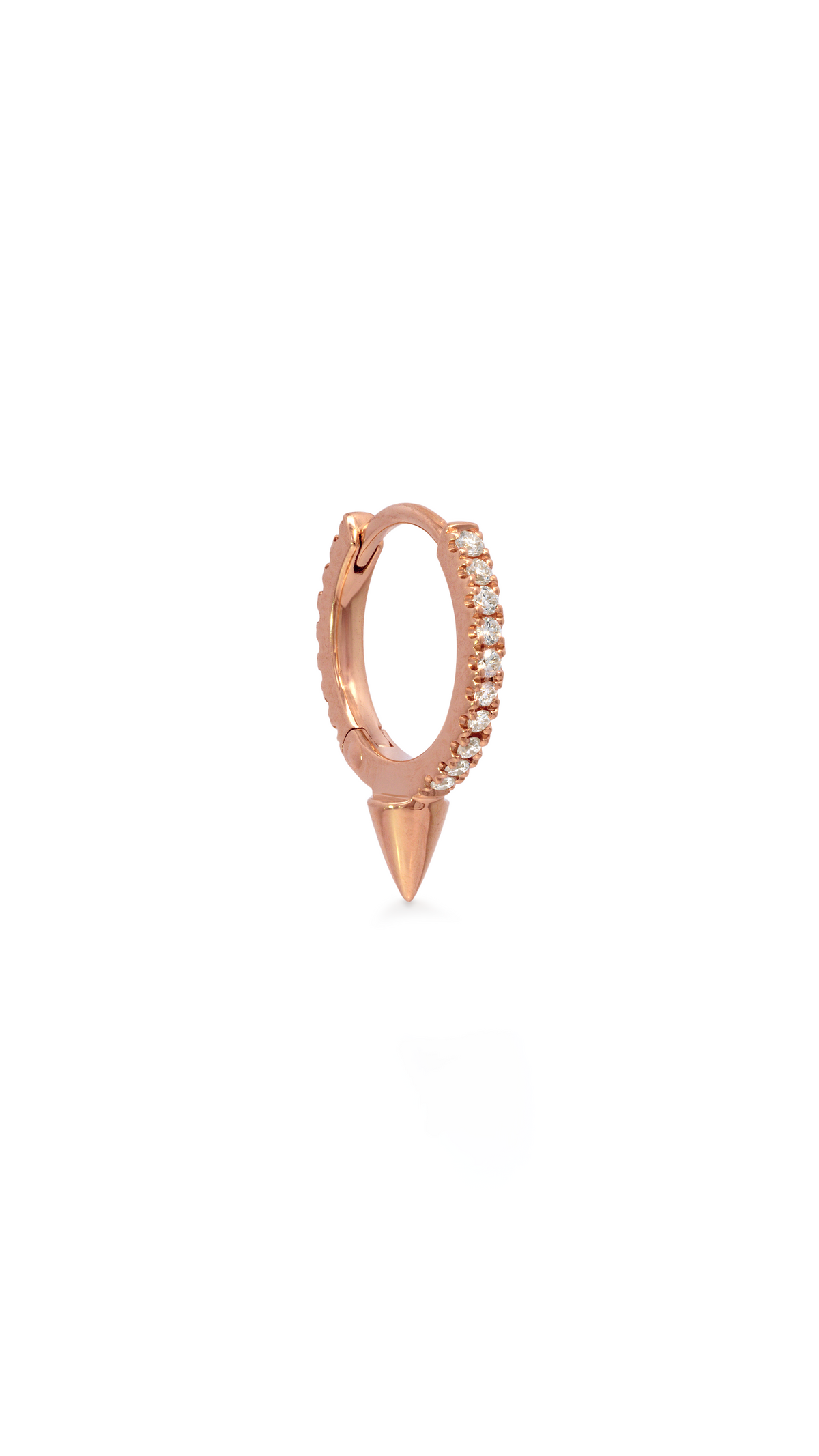 Candonga Diamante Punta en Oro Rosa