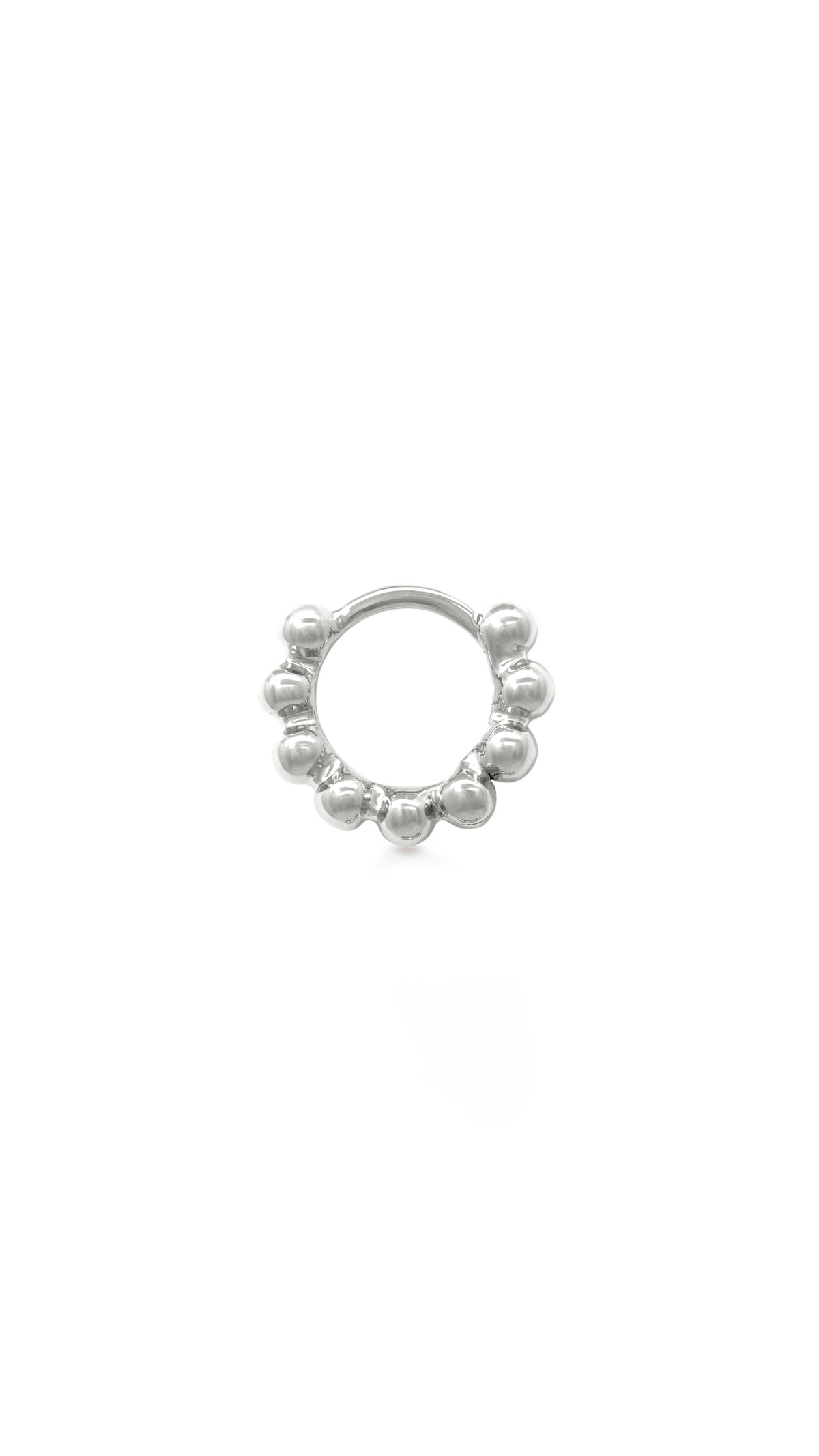 Candonga Mini Bolitas en Oro Blanco