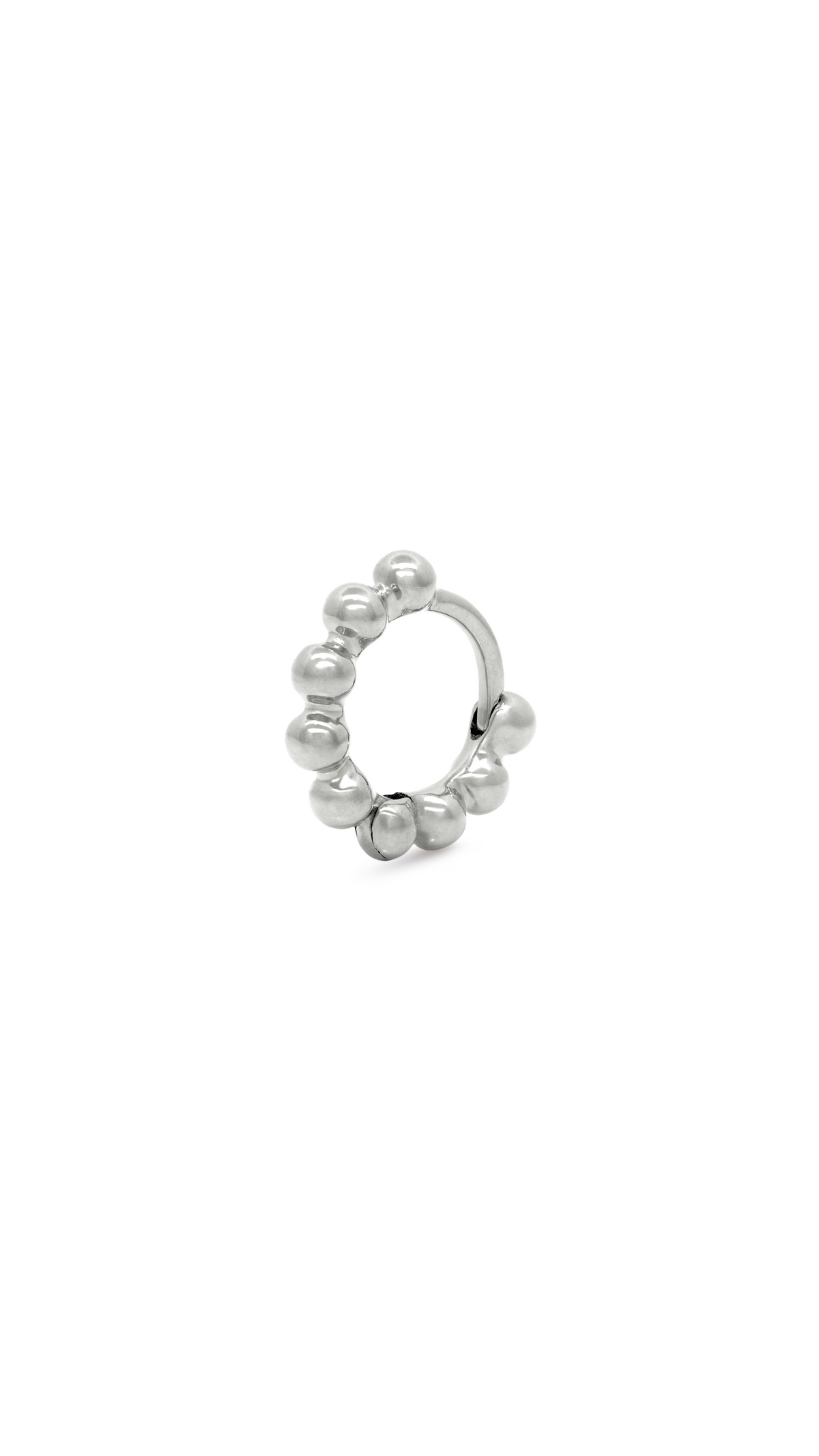 Candonga Mini Bolitas en Oro Blanco
