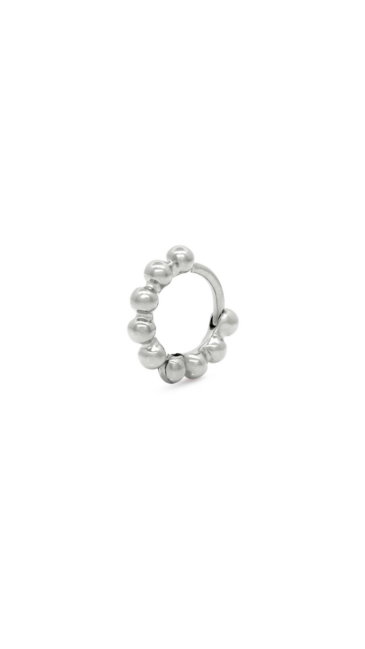 Candonga Mini Bolitas en Oro Blanco