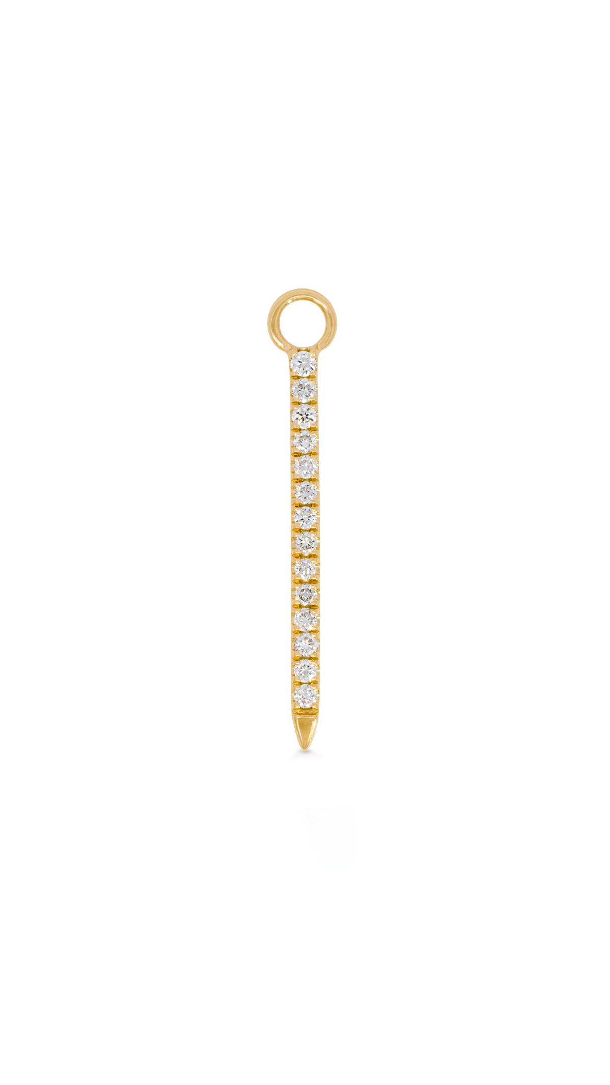 Charm Barra Punta 14 Diamantes Oro Amarillo