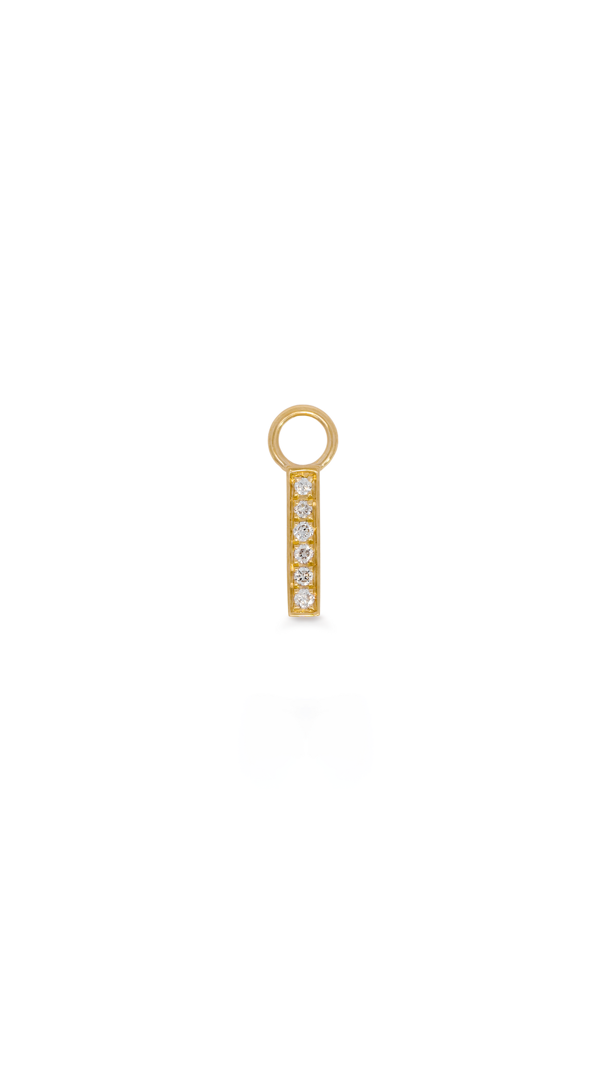 Charm Barra 6 Diamantes en Oro Amarillo