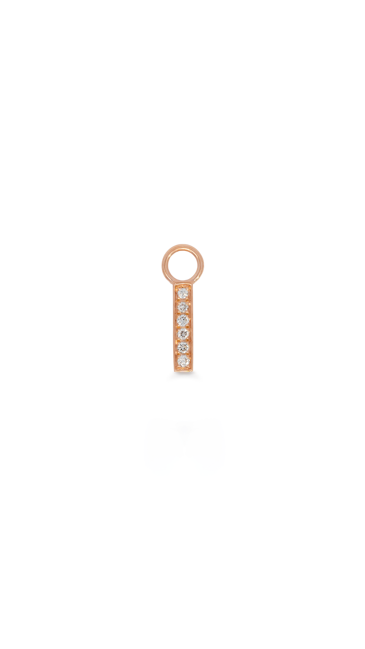 Charm Barra 6 Diamantes en Oro Rosa