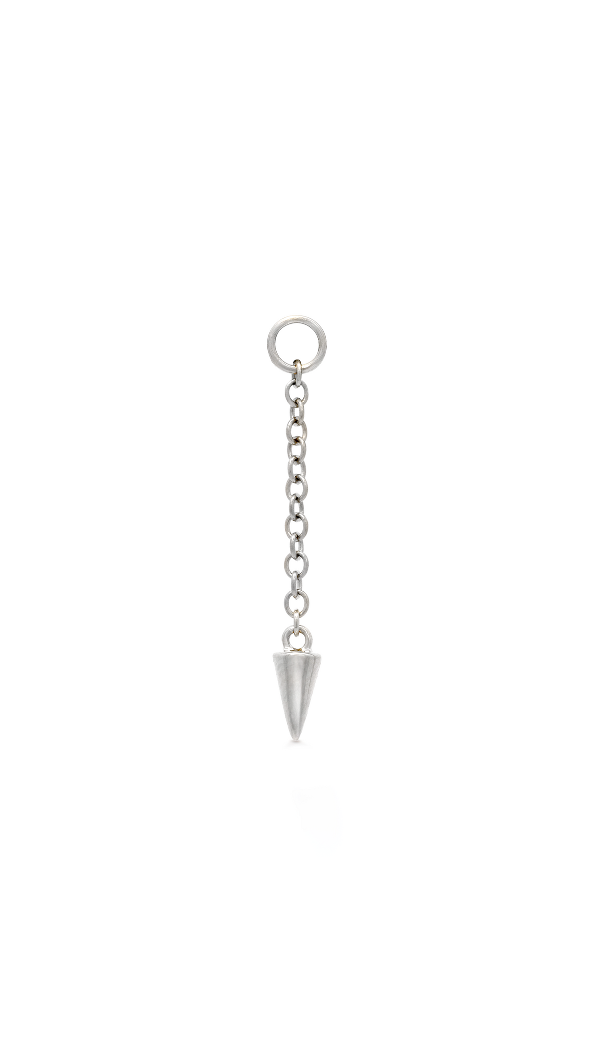 Charm Cadena Punta en Oro Blanco