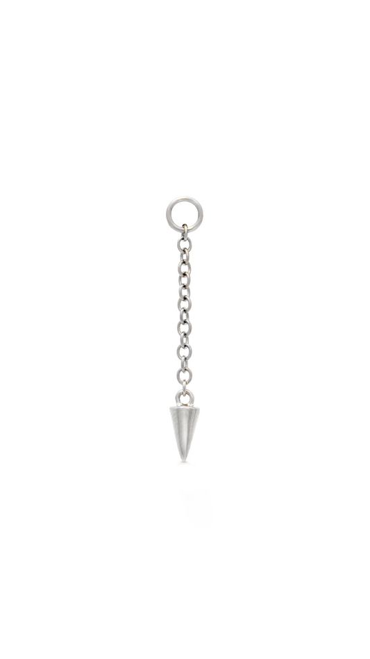 Charm Cadena Punta en Oro Blanco