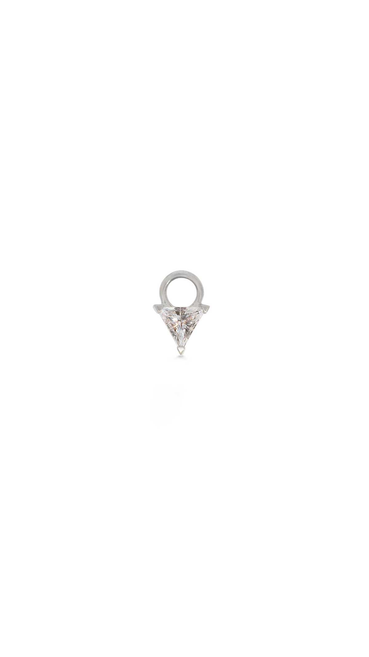 Charm Triángulo Diamante Oro Blanco