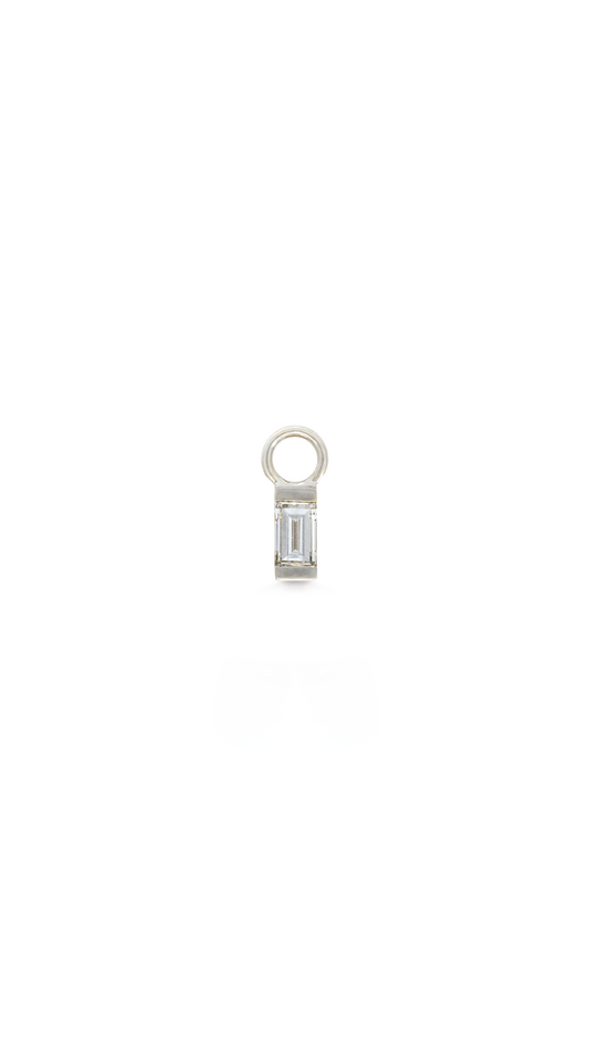 Charm Diamante Baguette Oro Blanco