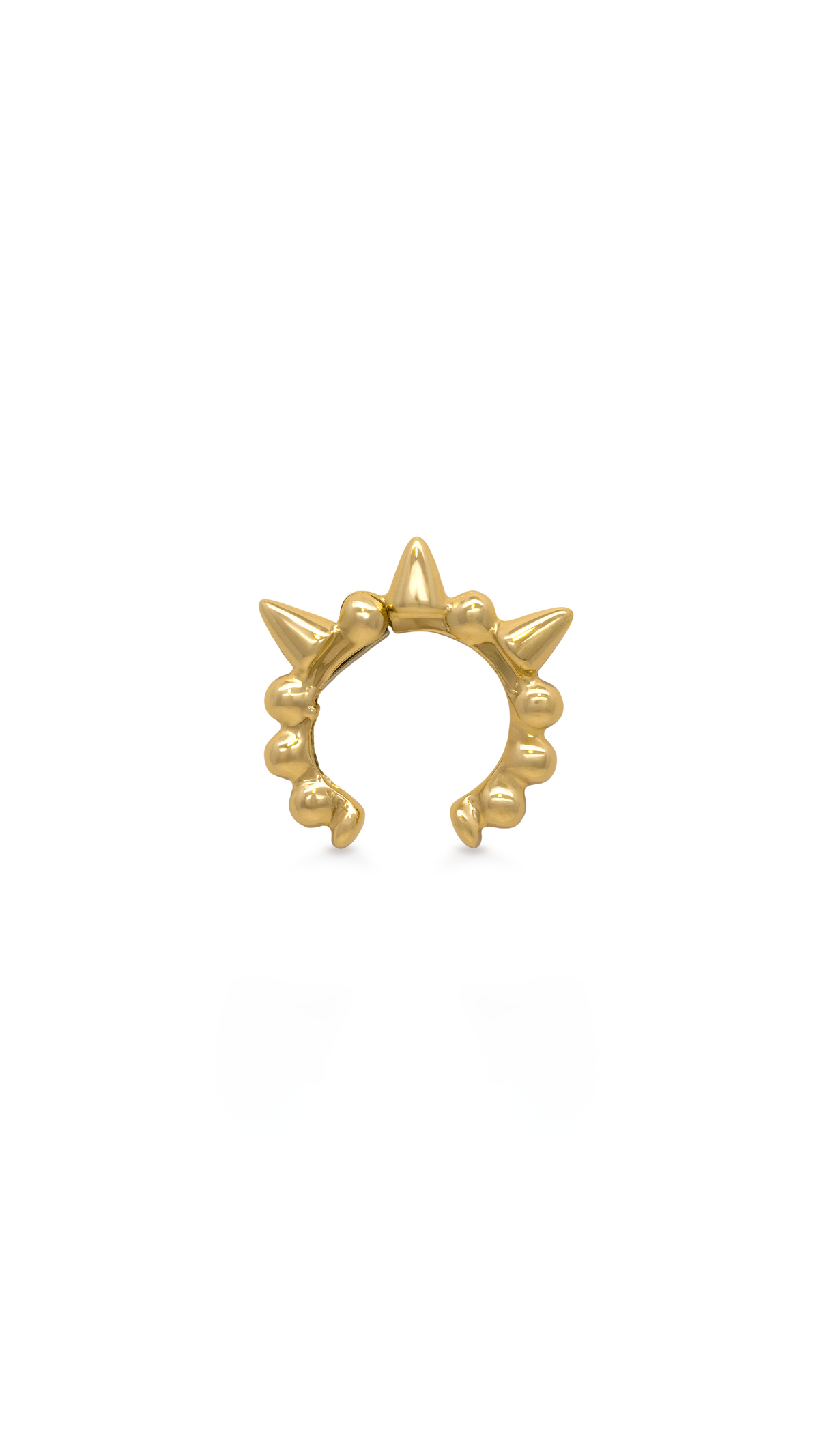 Earcuff de 3 Puntas en Oro Amarillo