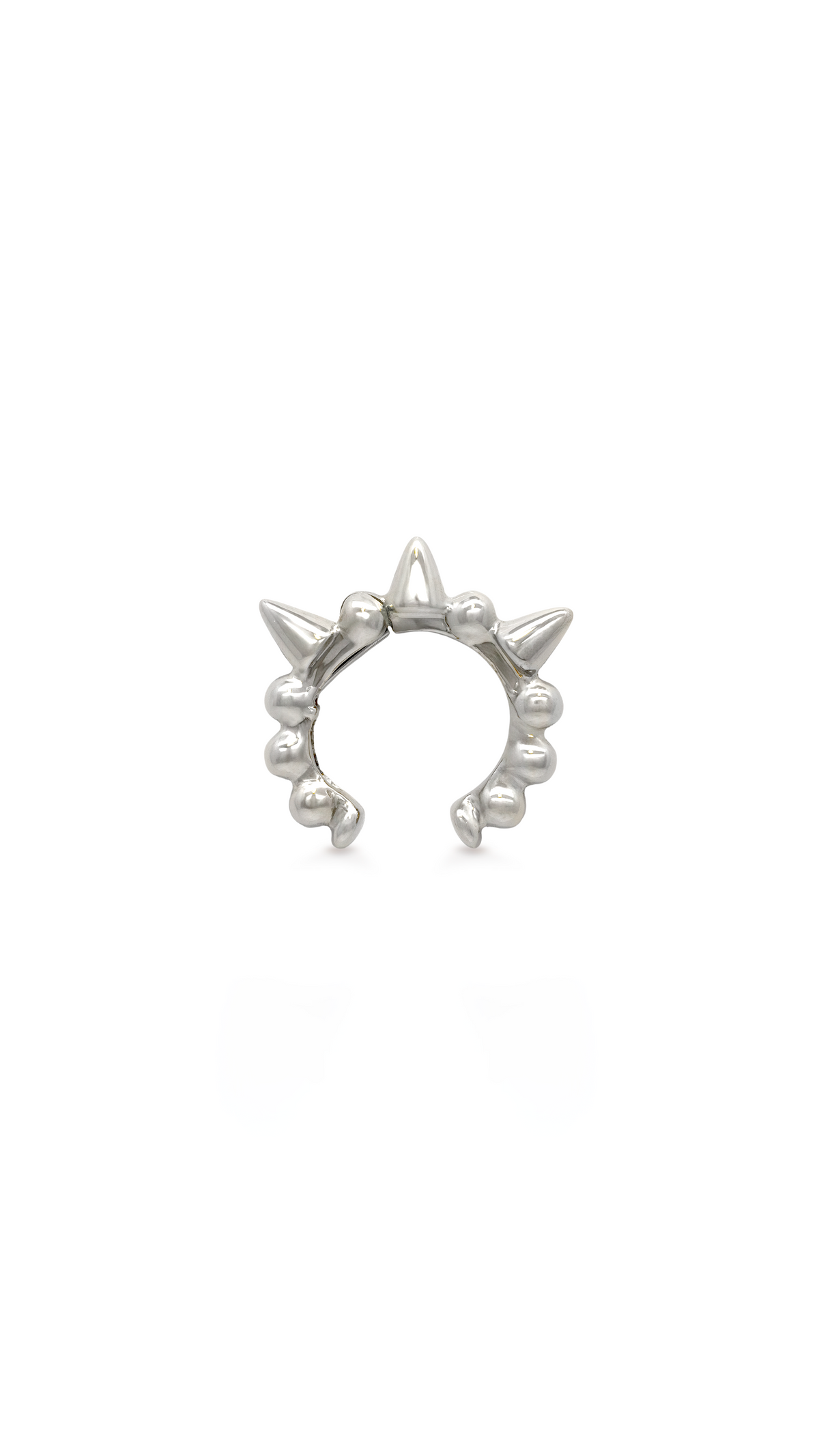 Earcuff de 3 Puntas en Oro Blanco