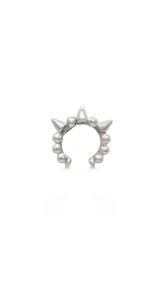 Earcuff de 3 Puntas en Oro Blanco